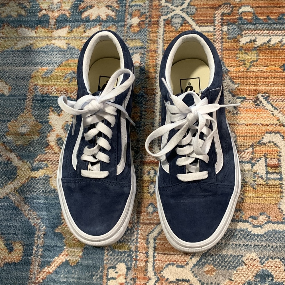 Vans Old Skool Blue Suede Sneakers - Picture 6 of 9